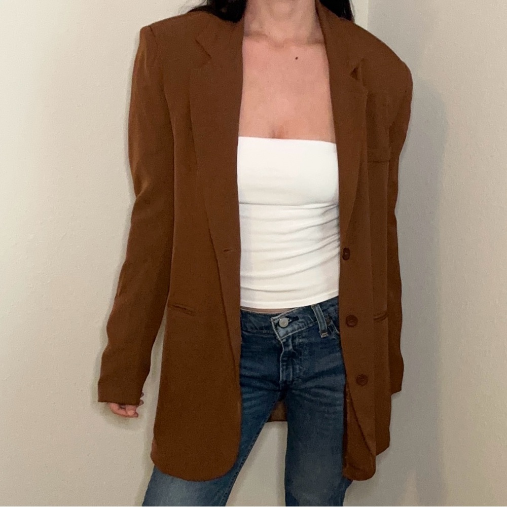 PrettyLittleThing Brown Blazer for Women